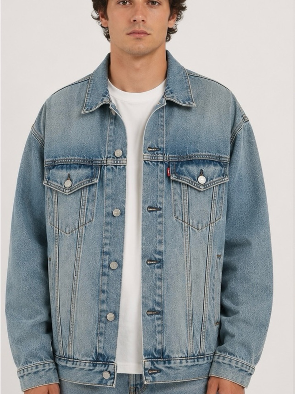 Levi's Strauss faded blue relaxed denim jacket